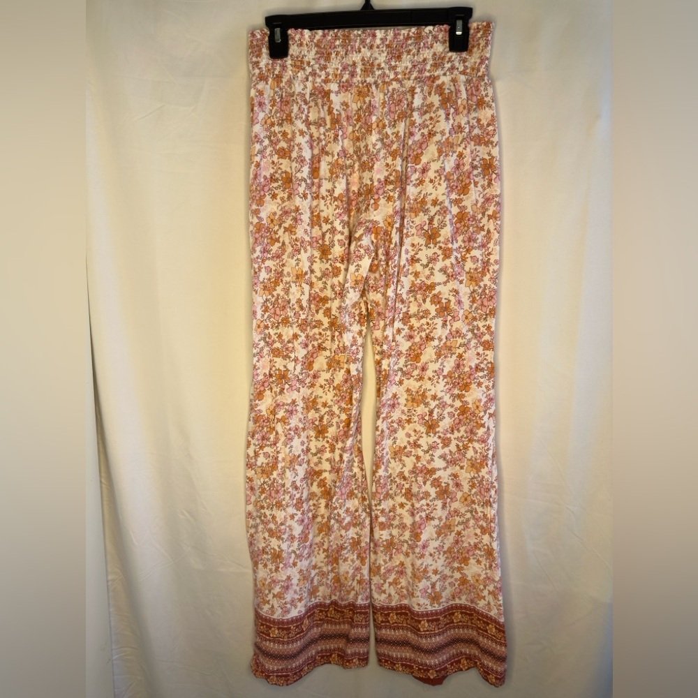 Kingston Floral Wide-Leg Pants - Pink and White
